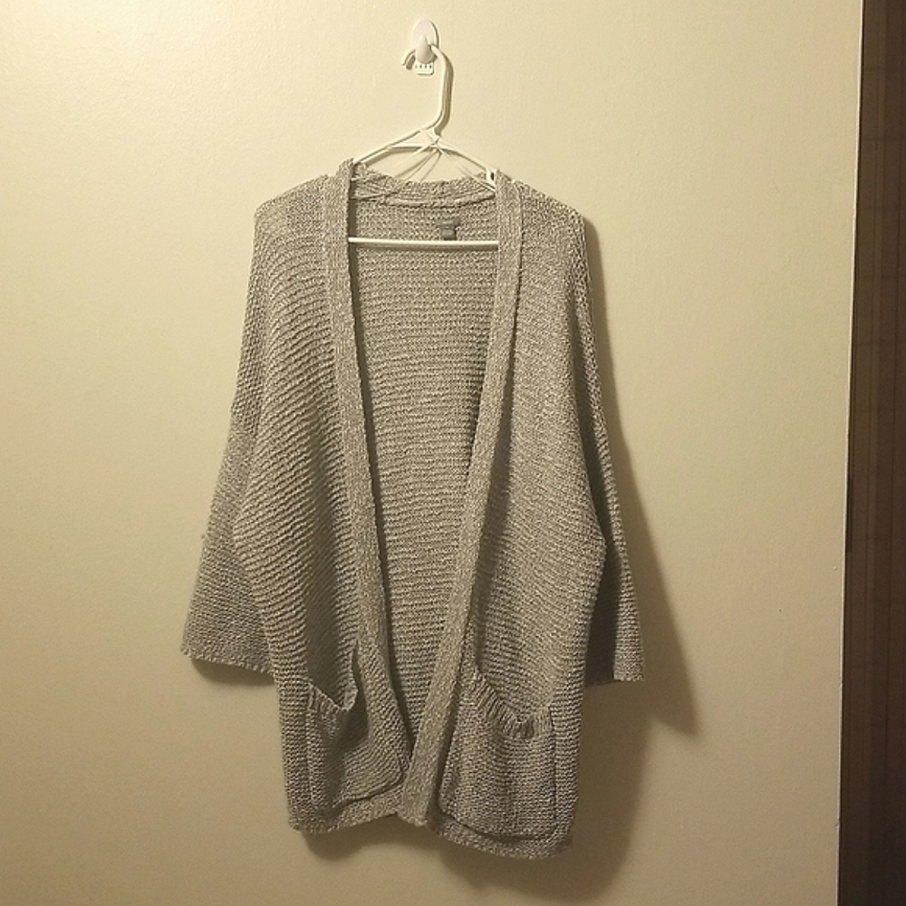 Aerie Grey kimono-style long cardigan